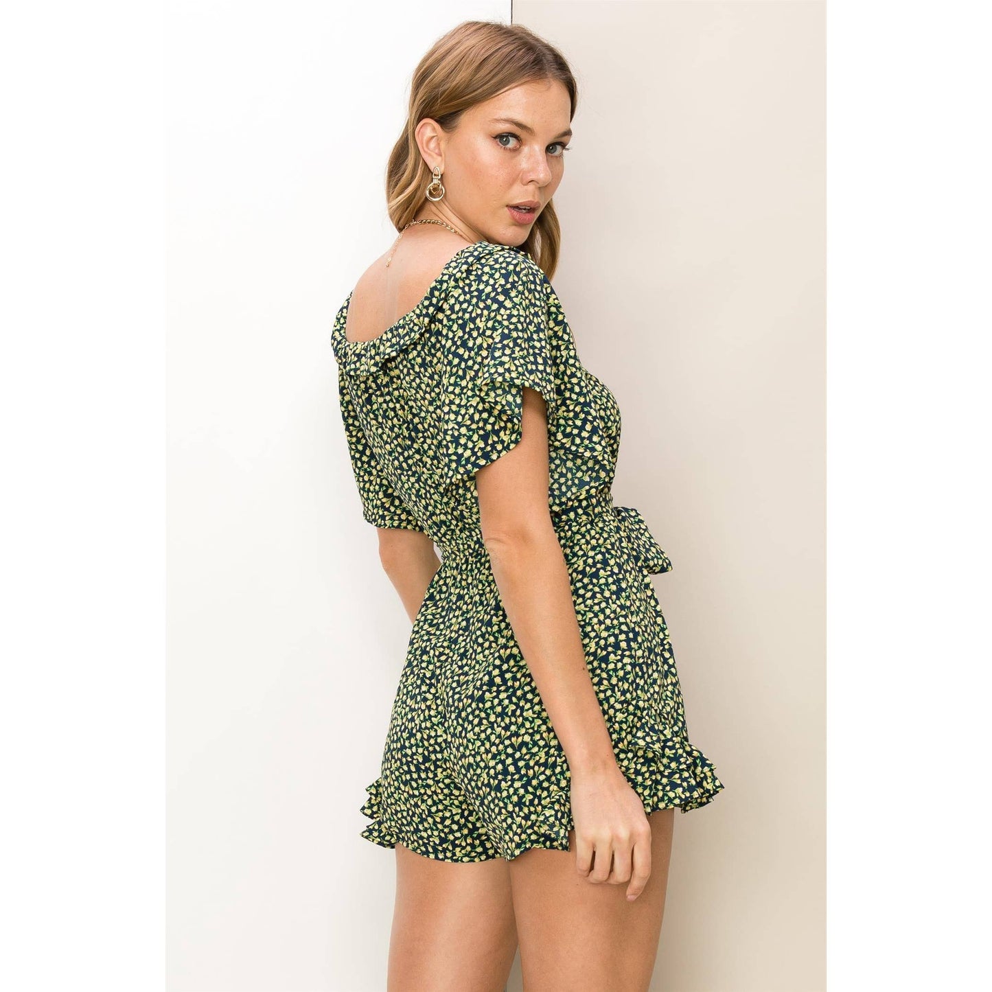 HF23E948-FLORAL-PRINT RUFFLED ROMPER