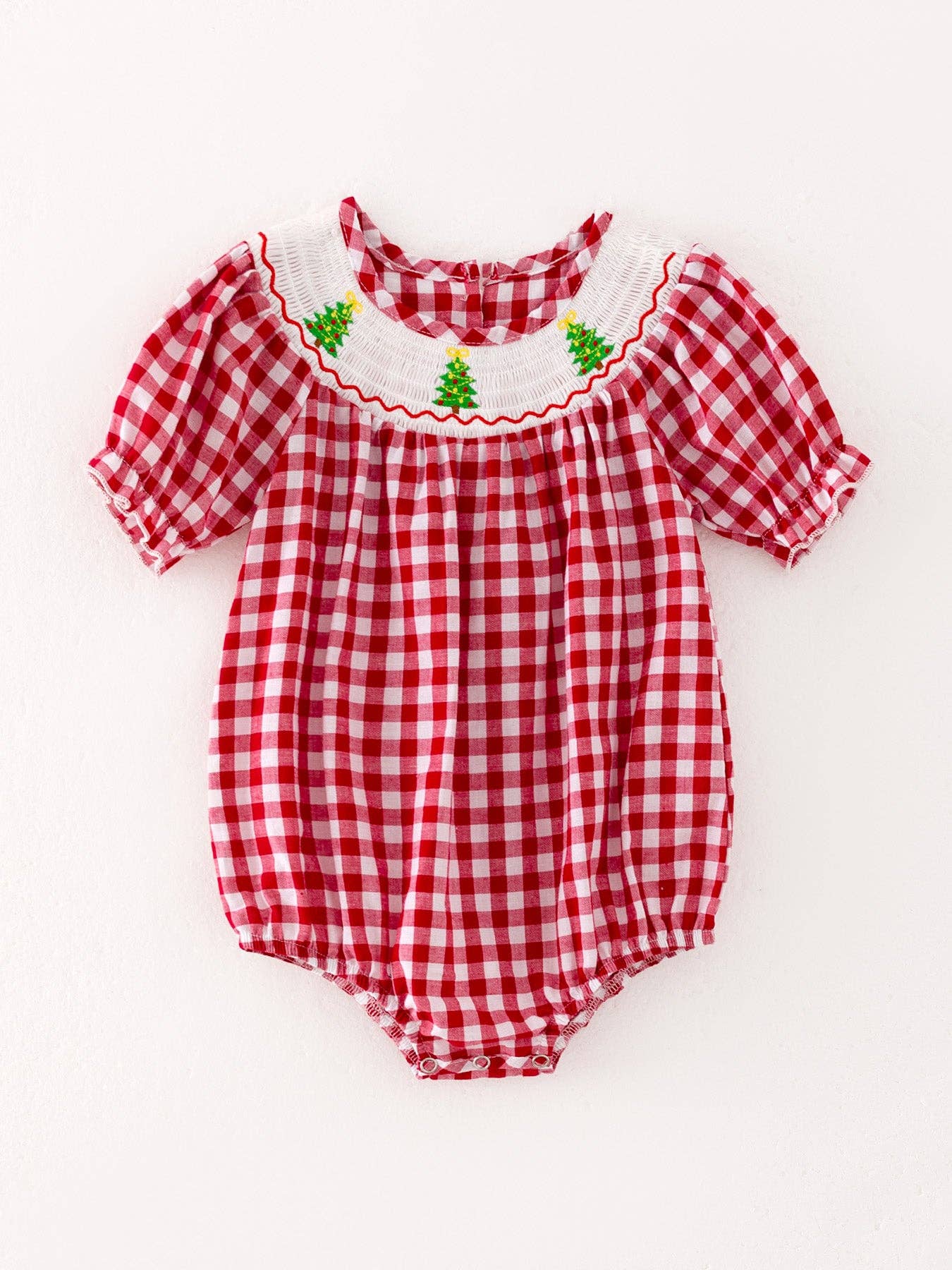 Christmas Tree Smocked Bubble