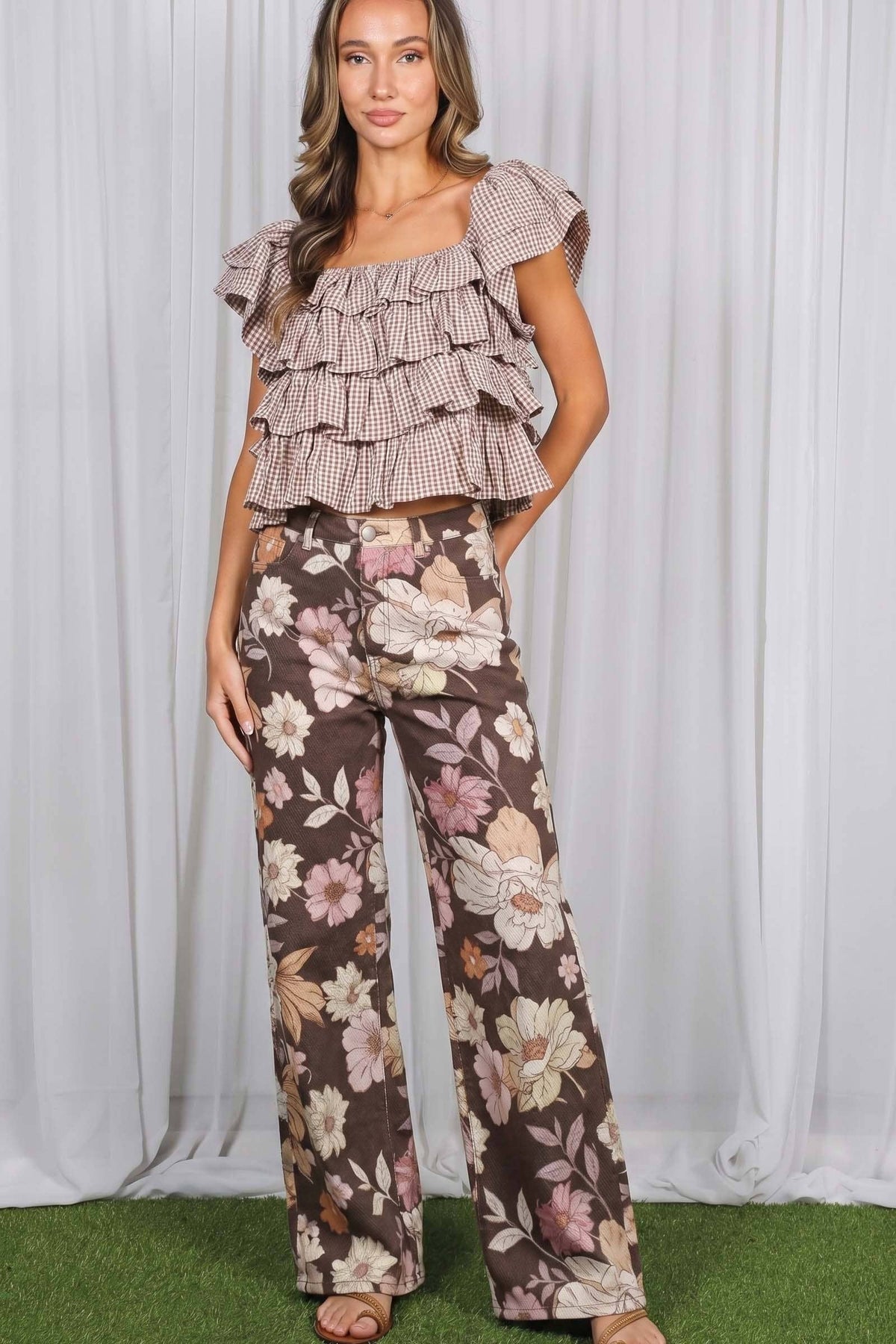 Floral Straight Leg Jeans
