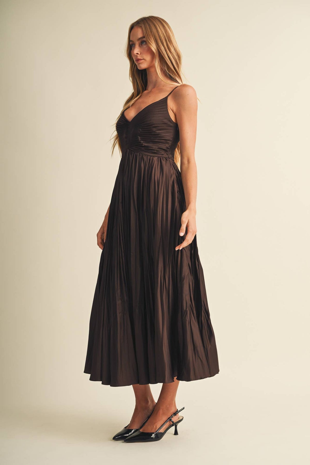 Smocked Back Poplin Dress