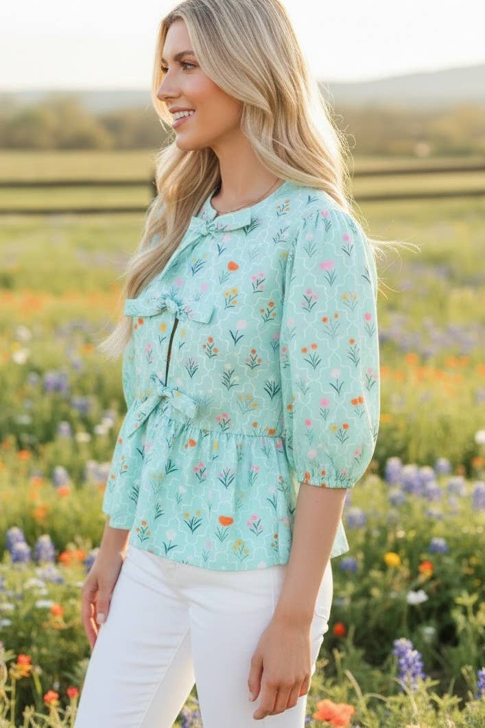 Floral Peplum Blouse