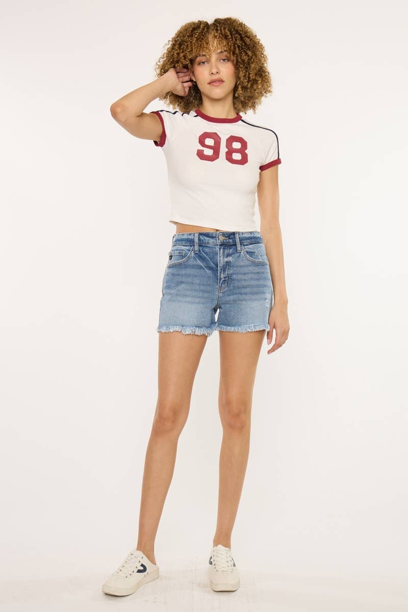 HIGH RISE MOM SHORTS