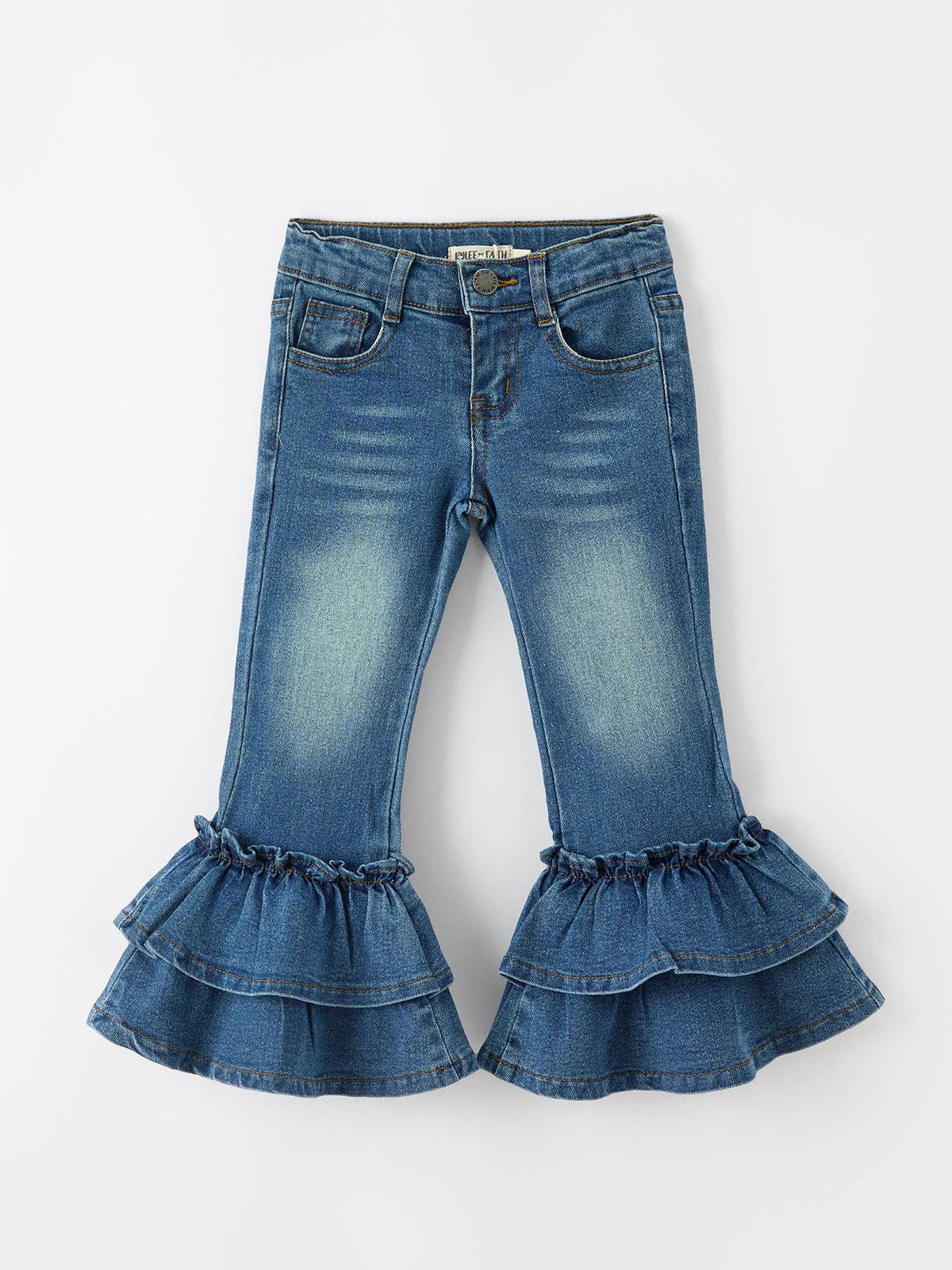 Denim Ruffle Bell Bottoms