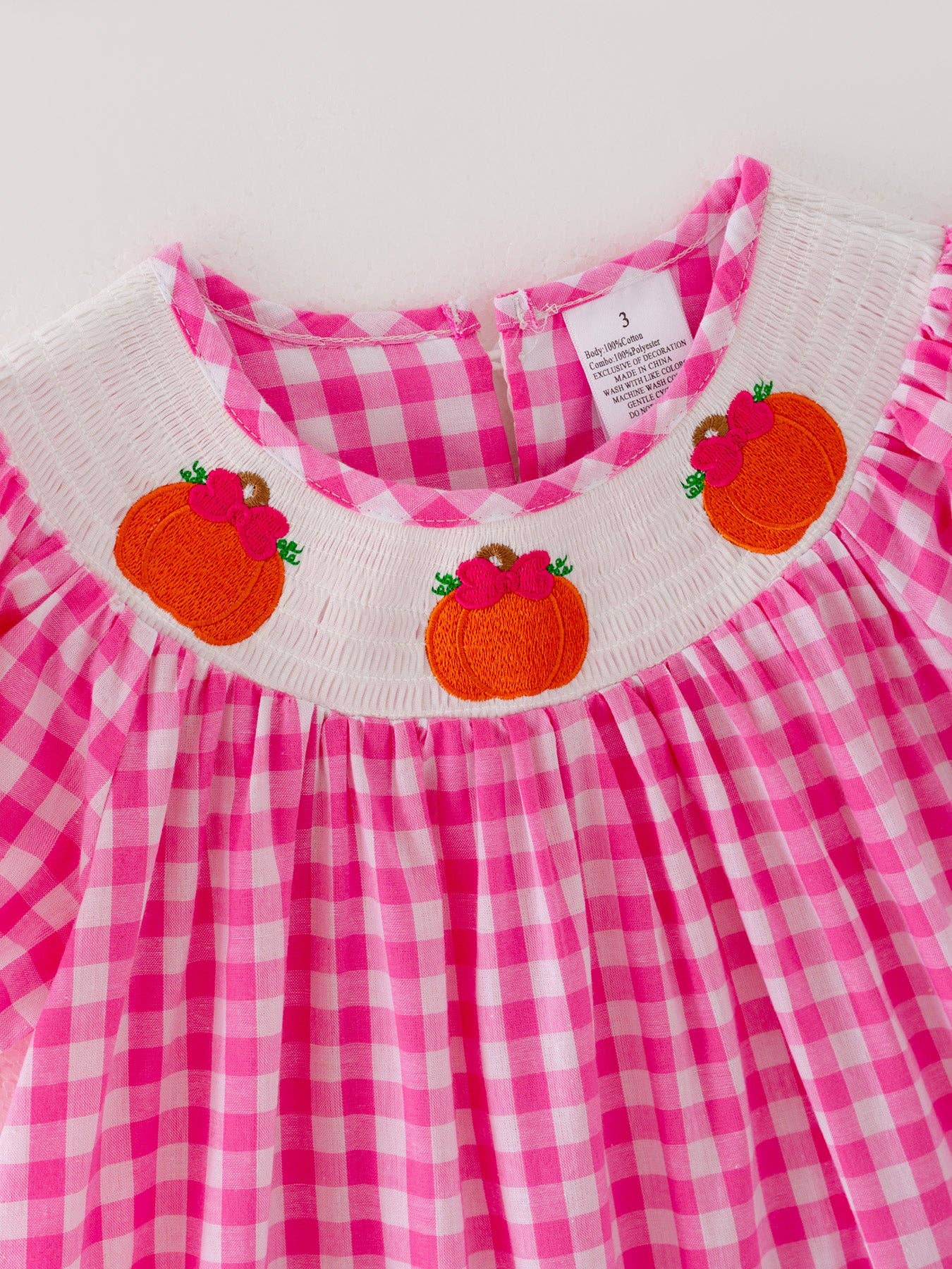 Pink Pumpkin Smocked Dress