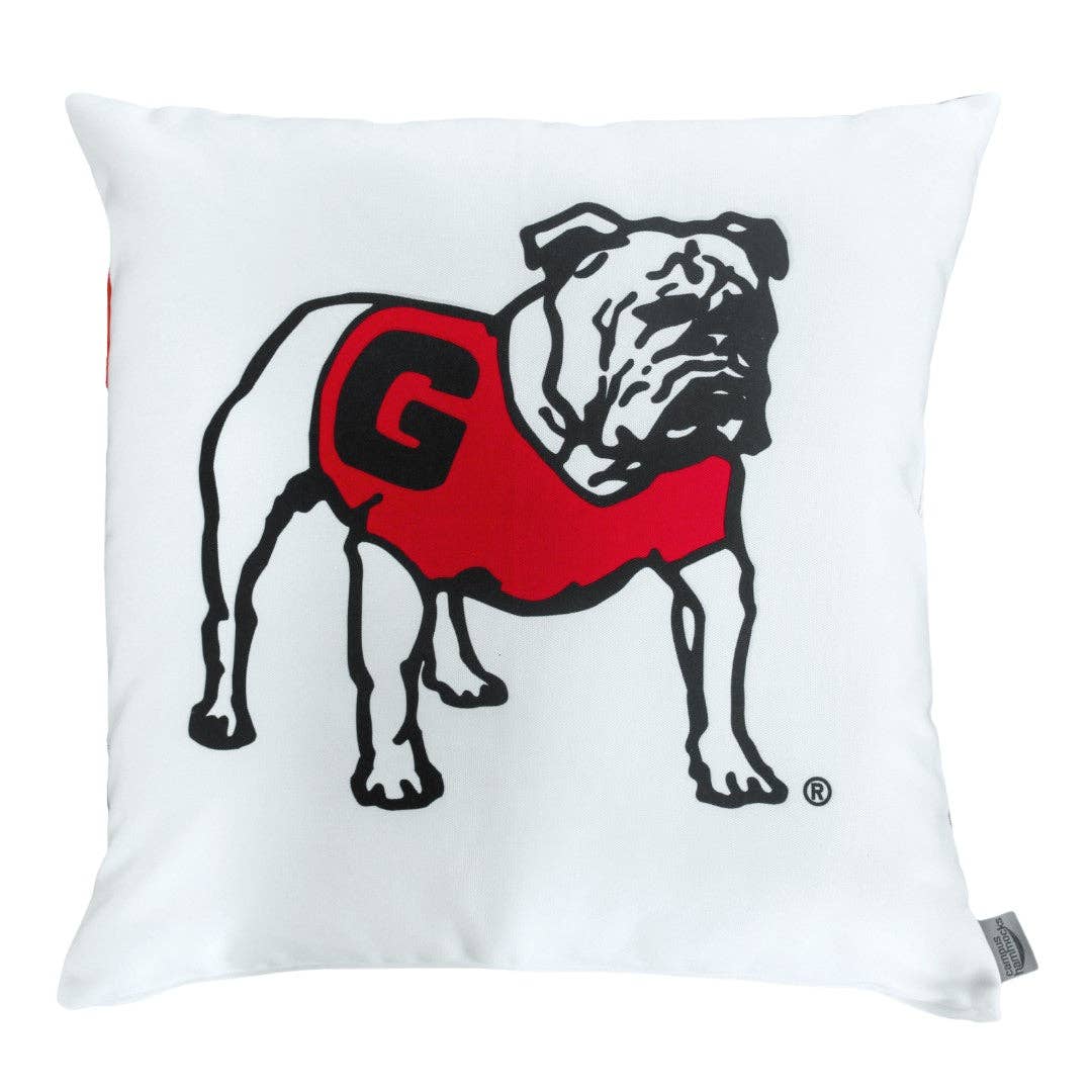 UGA Vintage Bulldog Pillow