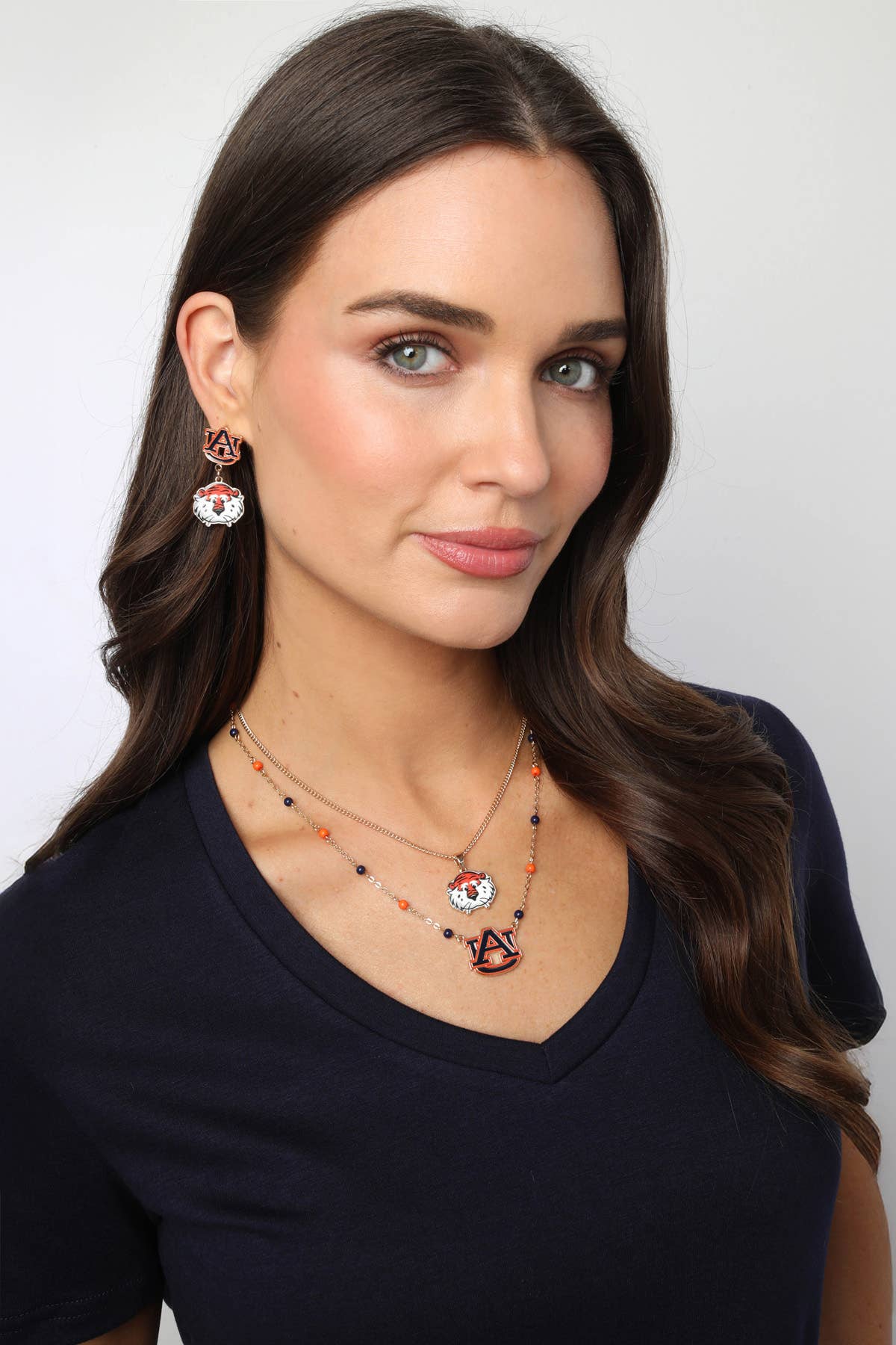 Auburn Logo Layering Necklace