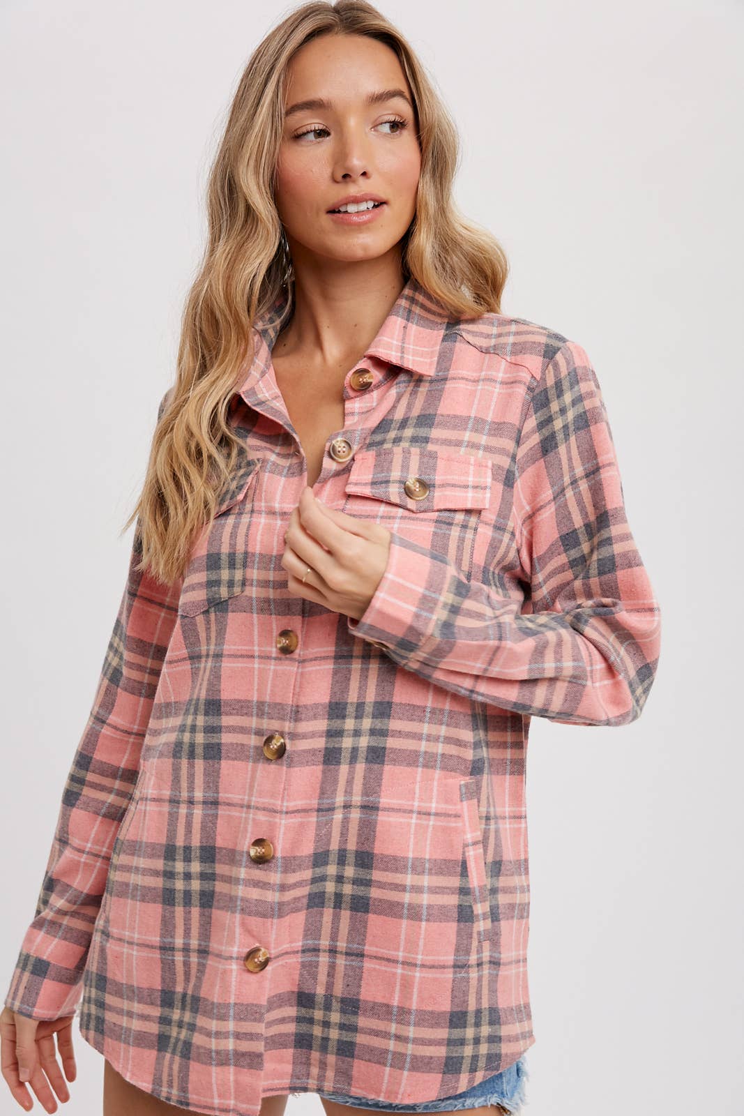 FLANNEL PLAID SHACKET