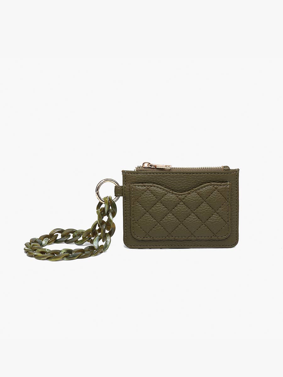 Quilted Wallet w/ Chain Bangle