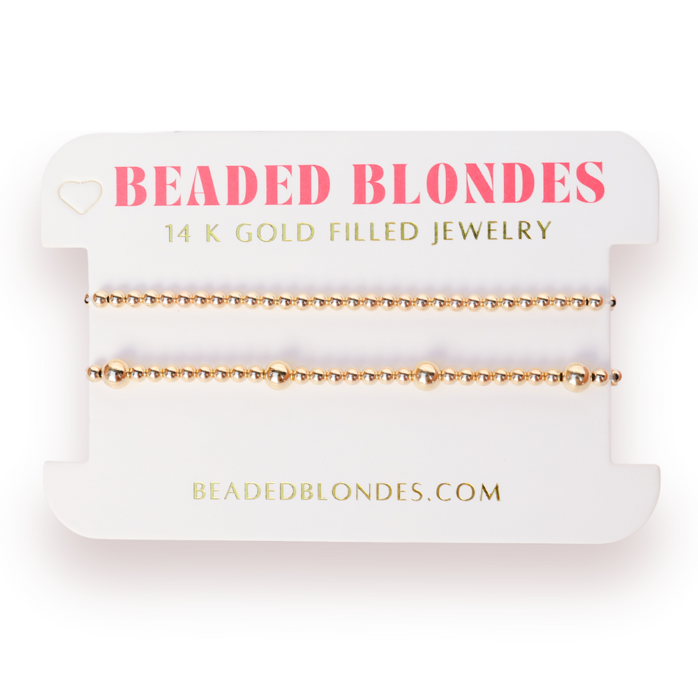 Olive + 3MM Stack in Gold