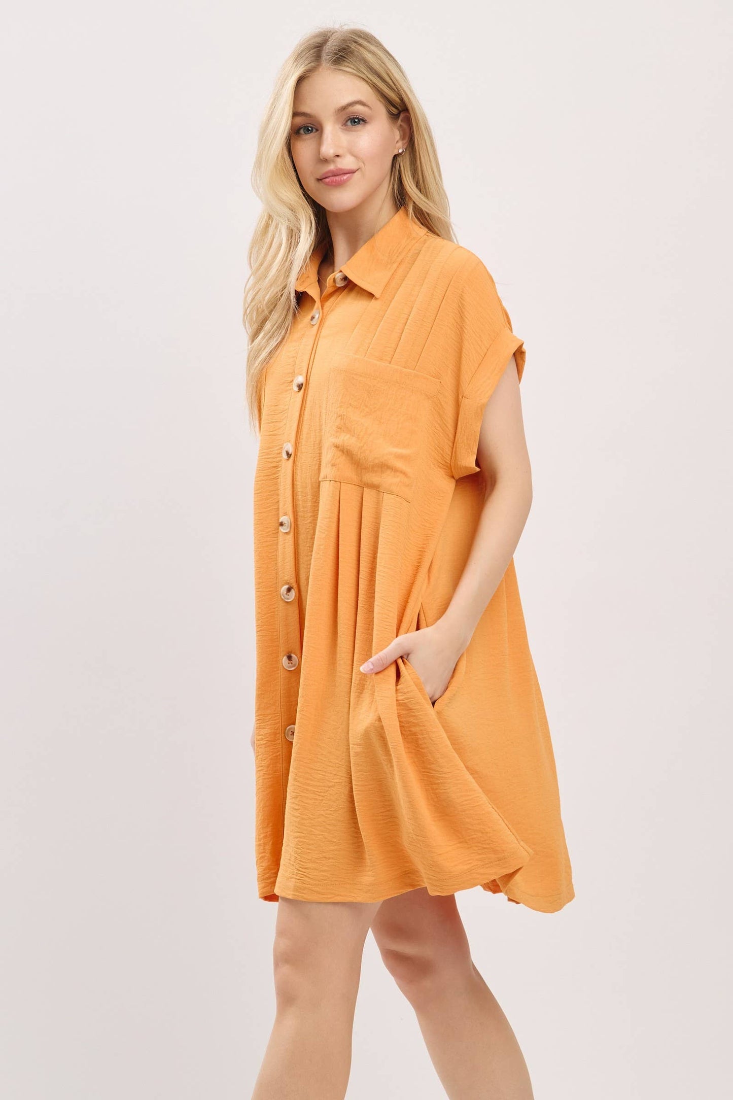 Button Front Shirt Dress