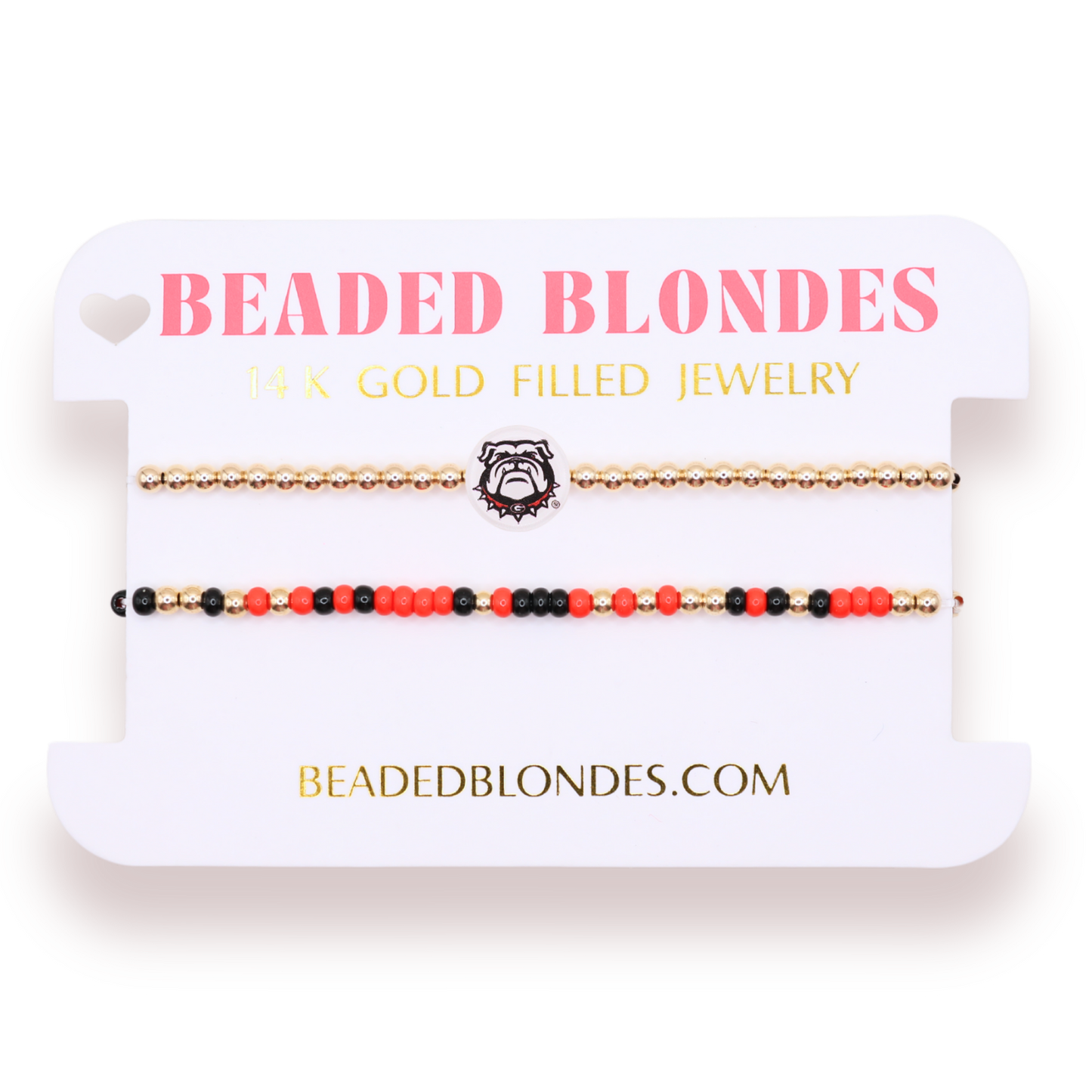 UGA Flip + Sprinkle Bracelet 2Stack