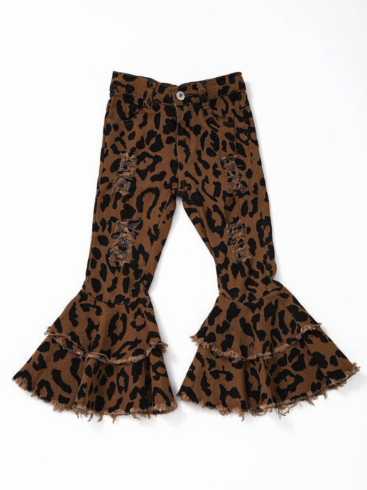 Leopard Double Layer Jeans