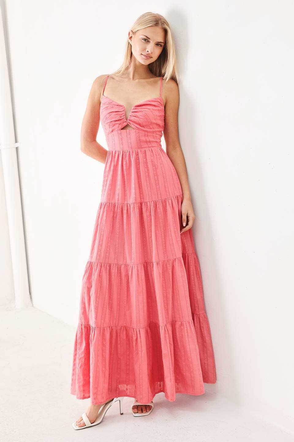 Tiered Maxi Dress w/ Cut Out