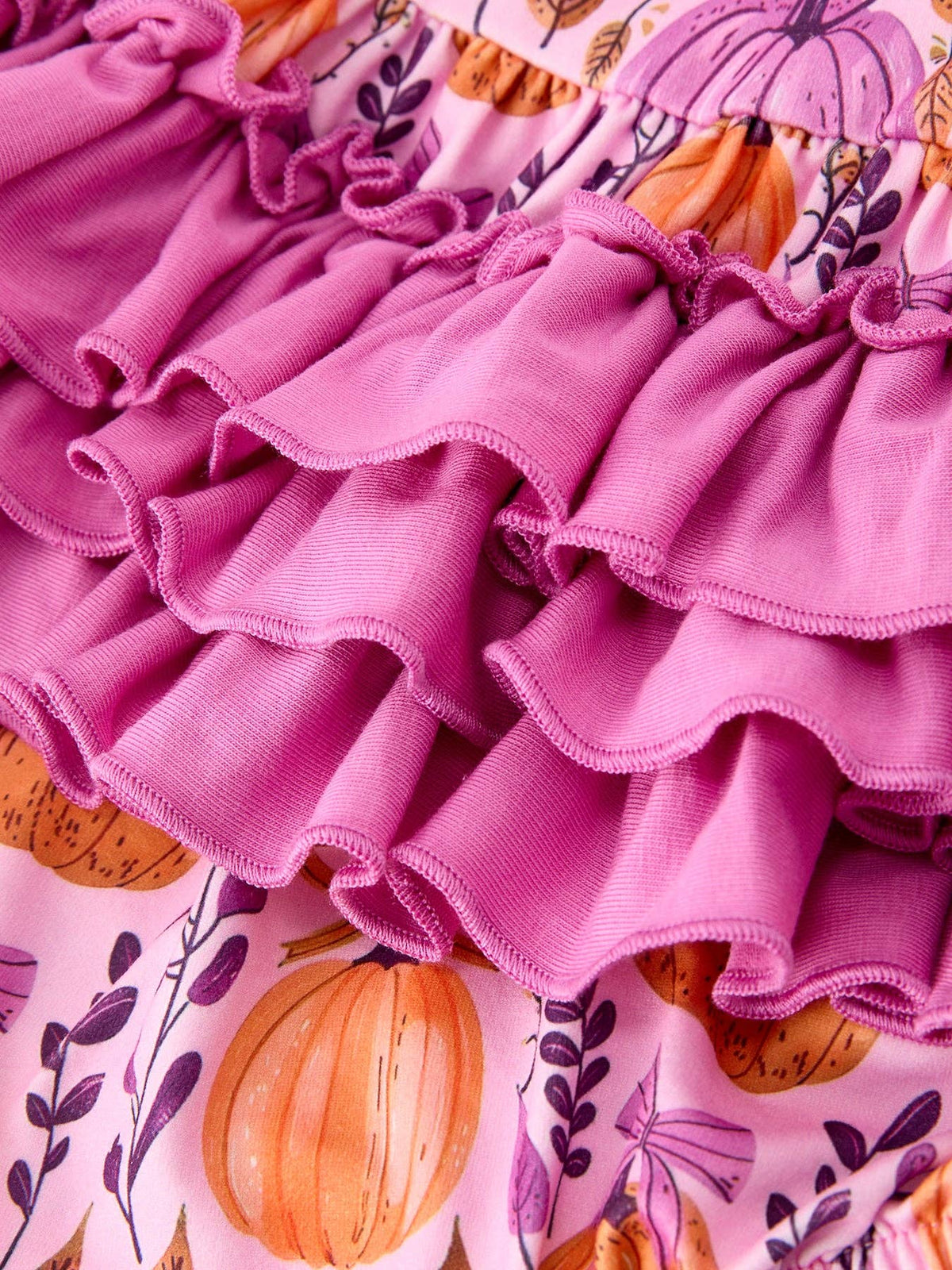 Pumpkin Ruffled Romper