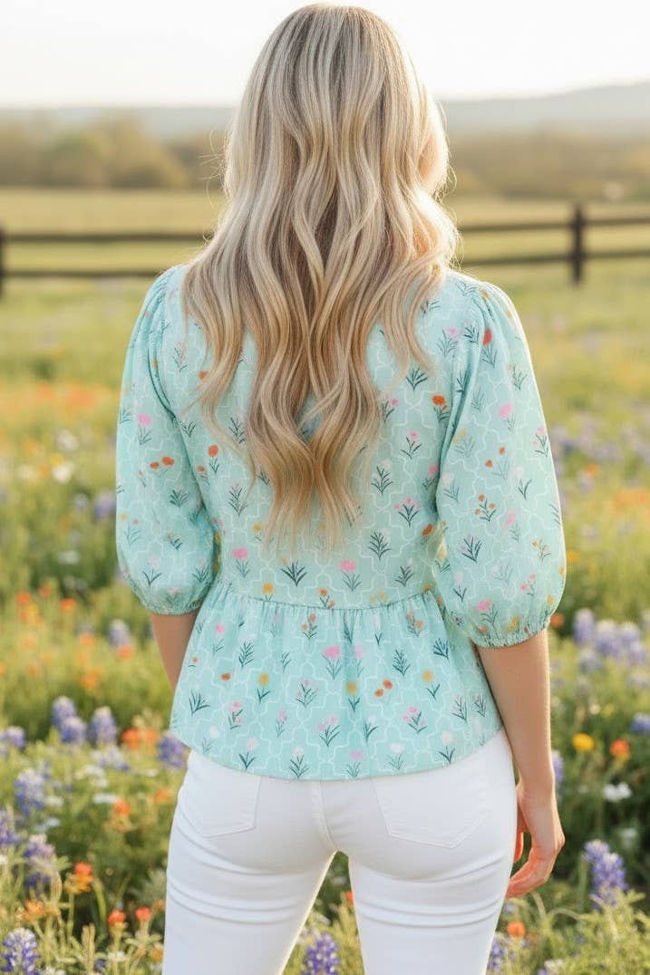 Floral Peplum Blouse