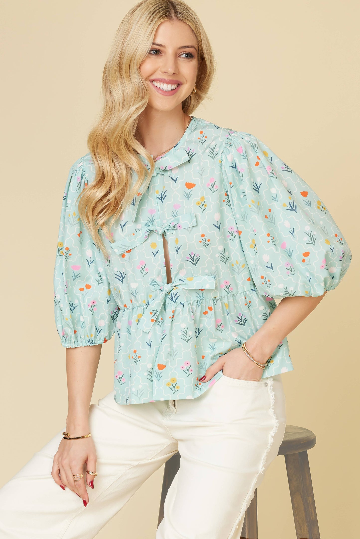 Floral Peplum Blouse