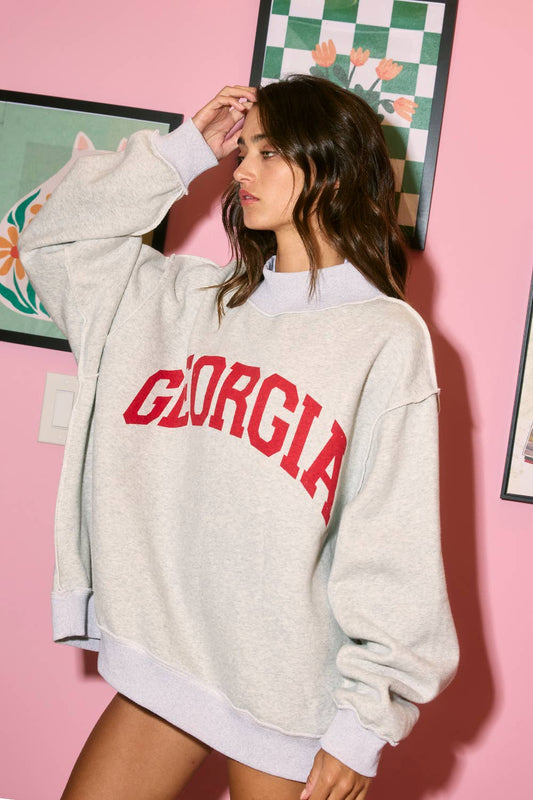 'GEORGIA/GA' Reversible Mockneck