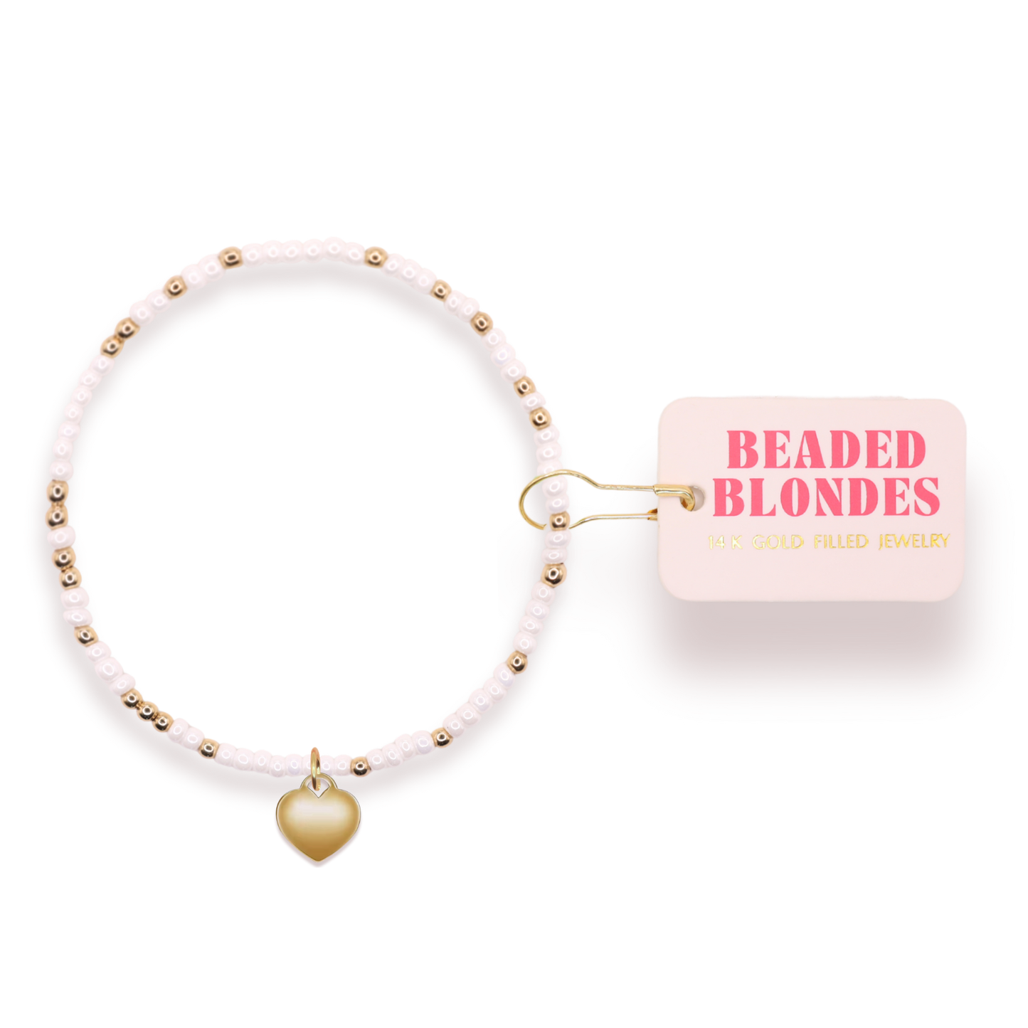 Heart Locket Bracelet on White