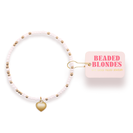 Heart Locket Bracelet on White