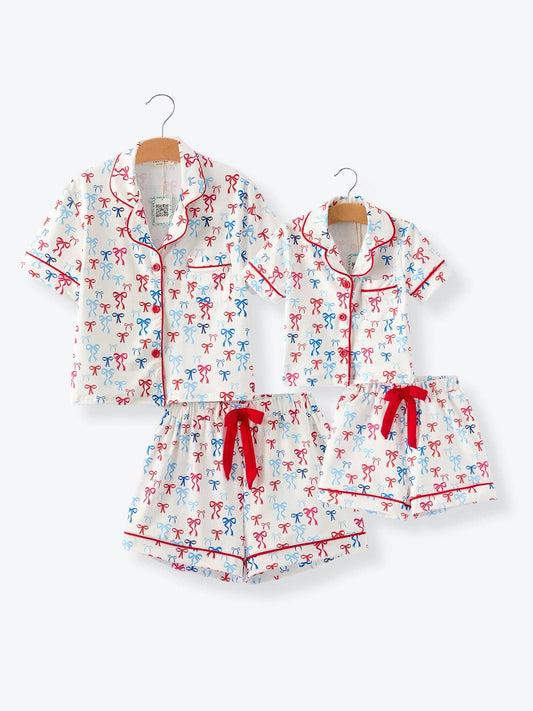 Kids Patriotic Bows PJs