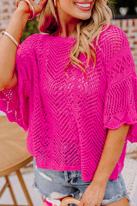 Knit Scallop Edge Top