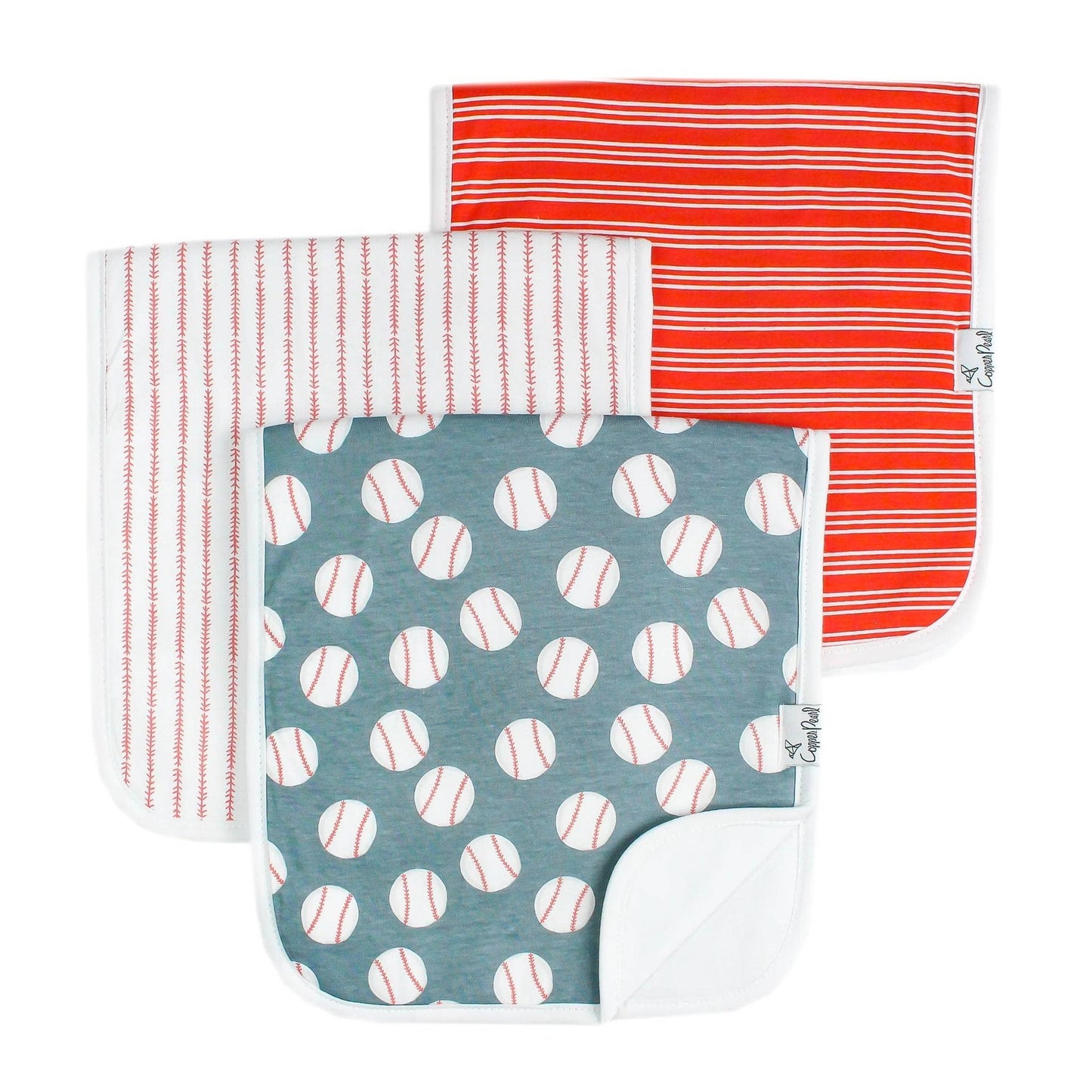 3 Burp Cloths -Slugger