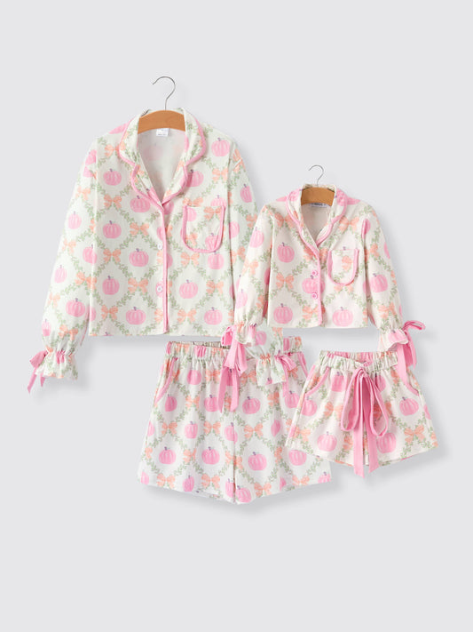Mommy & Me Pumpkin PJ Set