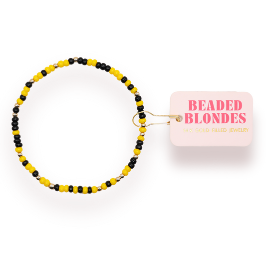 Yellow & Black Sprinkle Bracelet