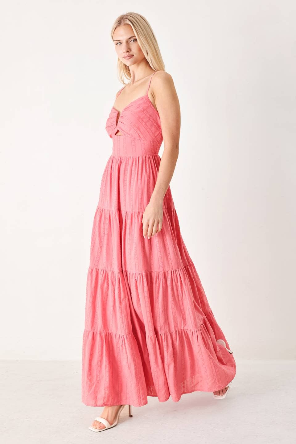 Tiered Maxi Dress w/ Cut Out