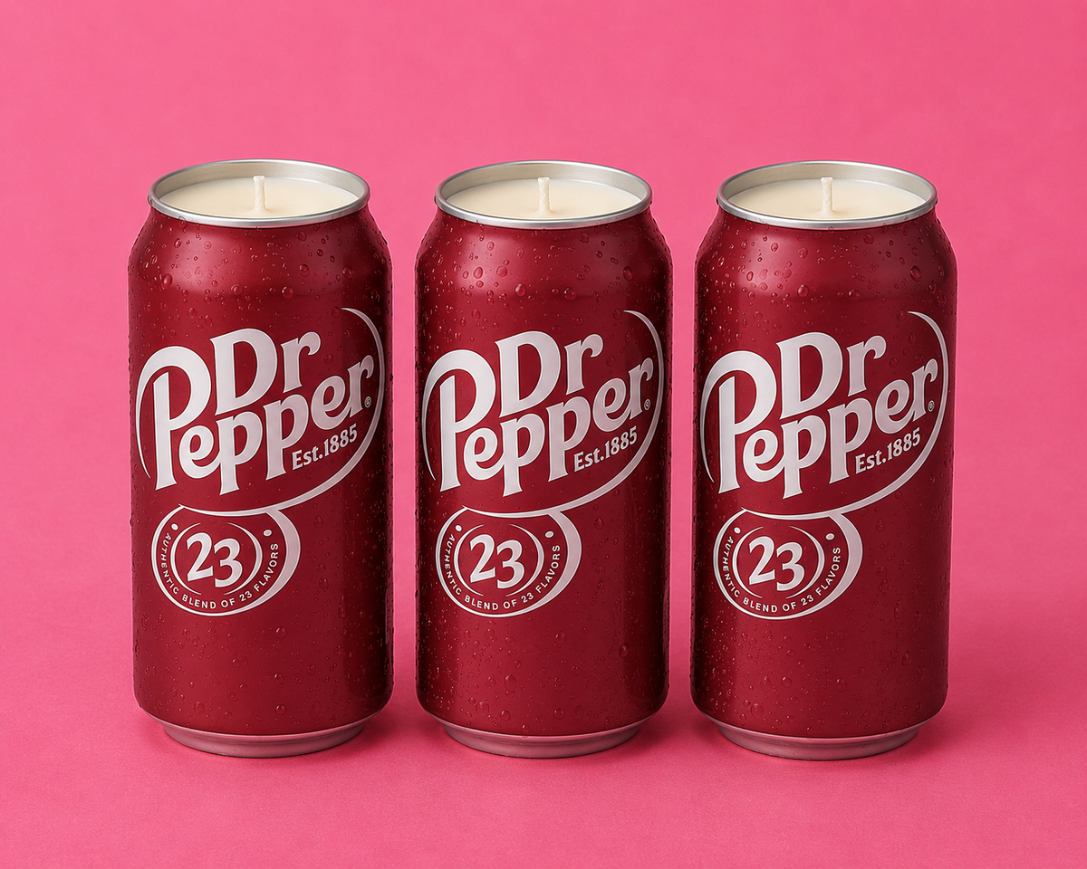 Dr. Pepper Upcycled Candle