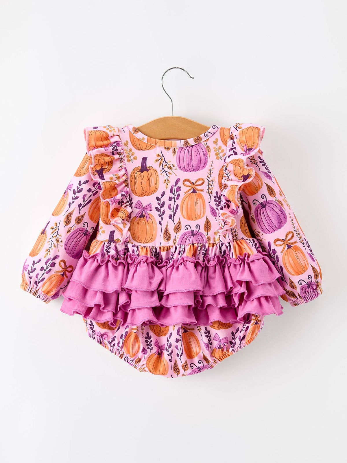 Pumpkin Ruffled Romper