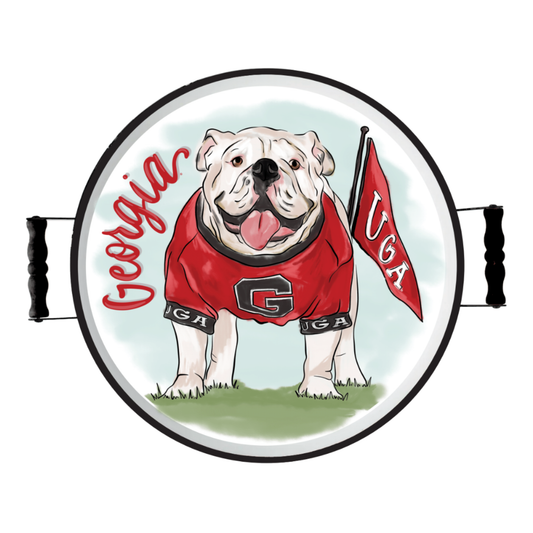 Georgia  Mascot Enamel Tray