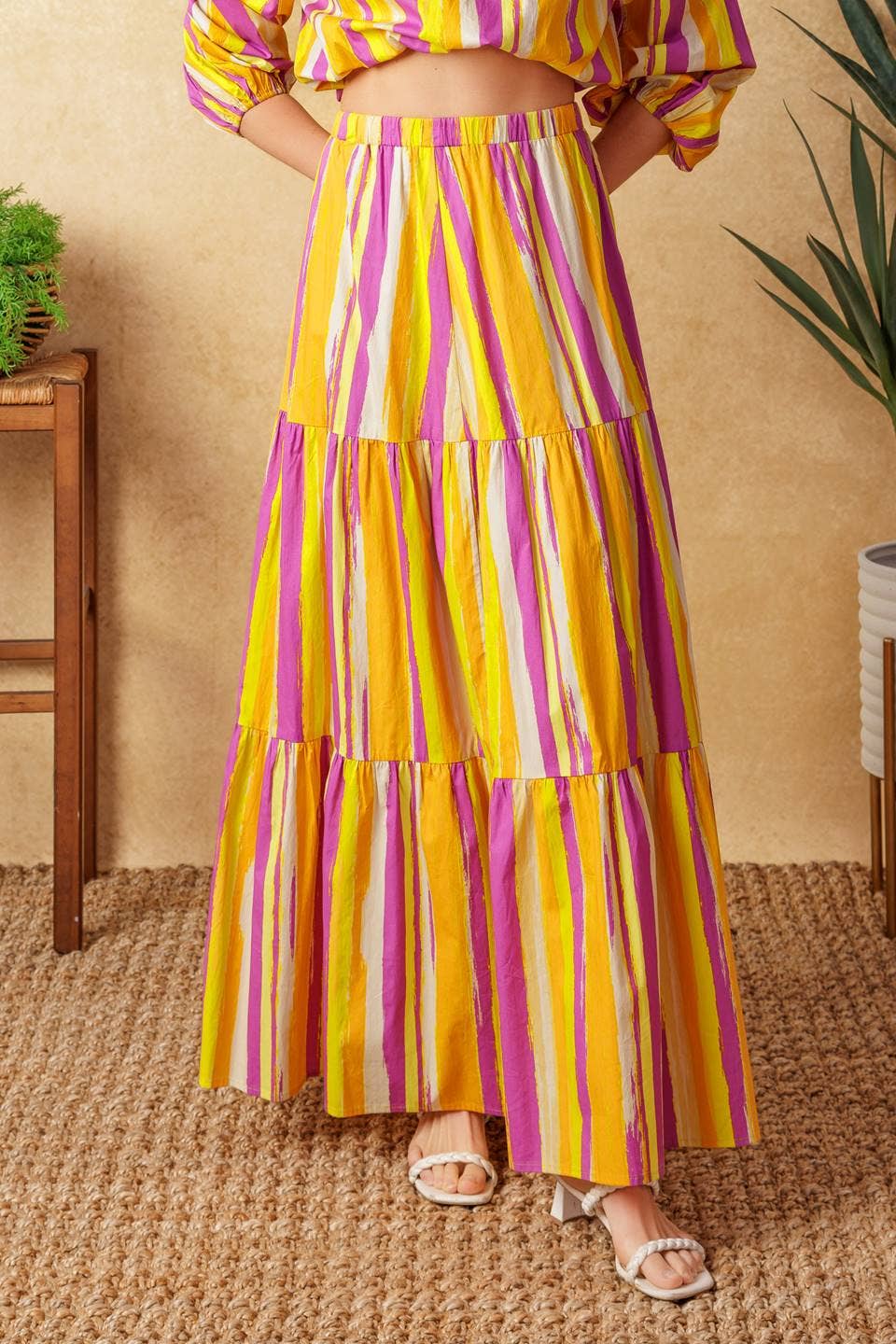 Poplin maxi skirt