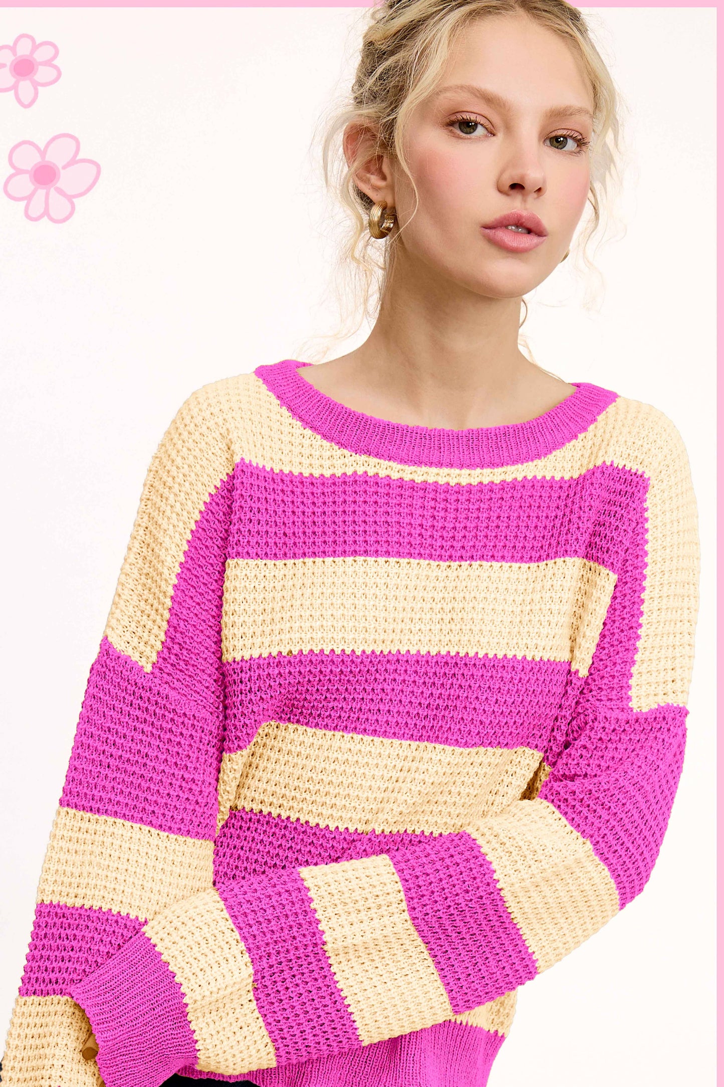 Striped Round Neck Sweater