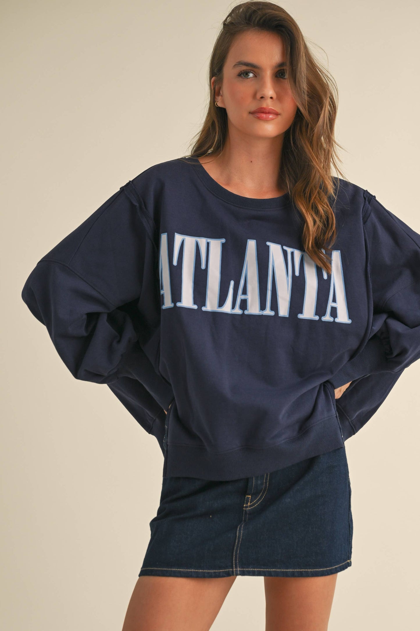 ATL SWEATSHIRT W/ SLIT SLEEVES