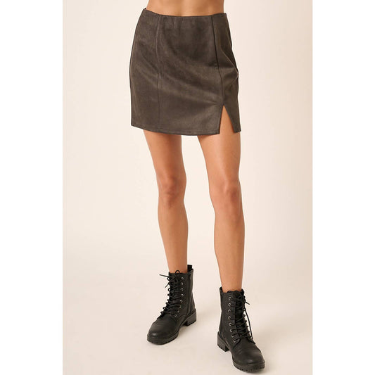 SUEDE MINI SKIRT