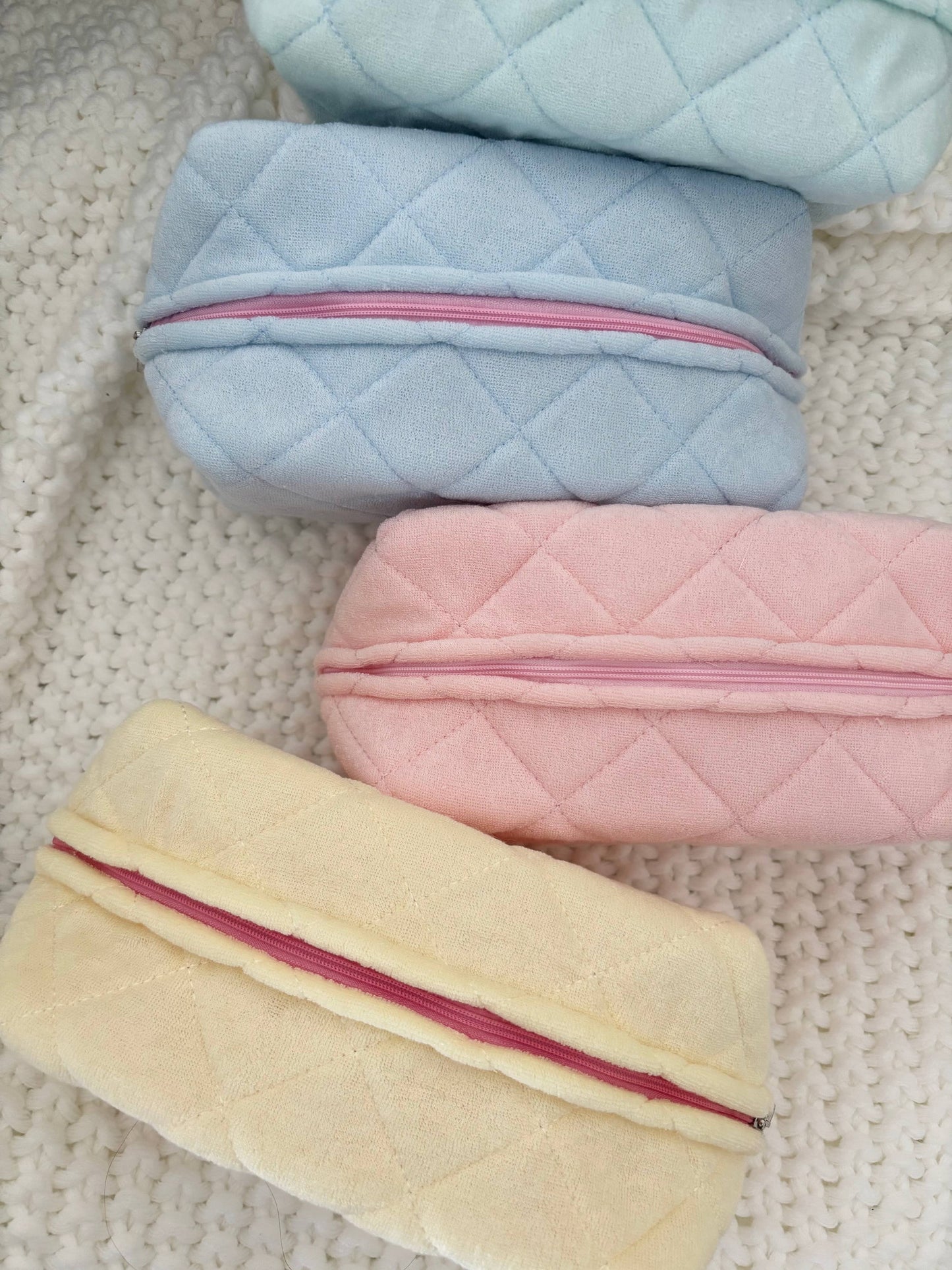 Terry Quilted Make Up Bag