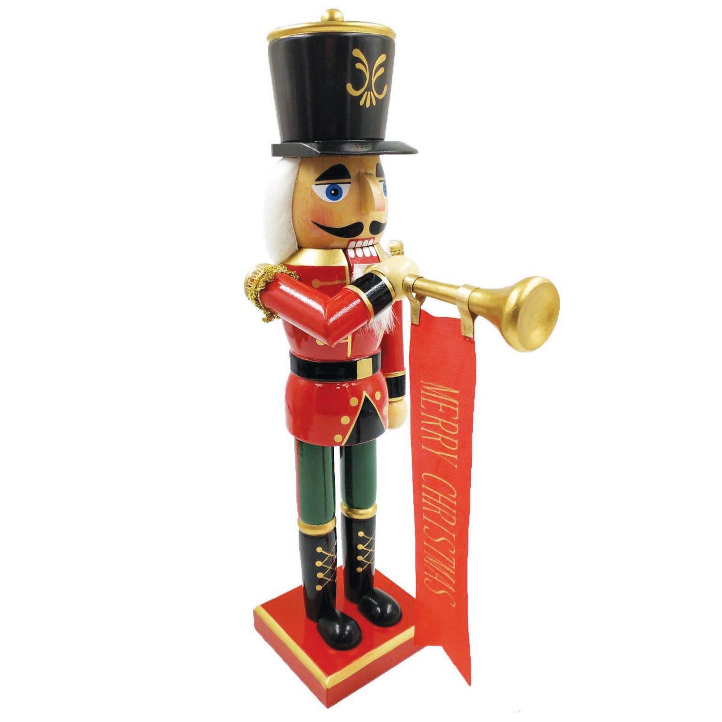 14" Bugling Merry Christmas Nutcracker