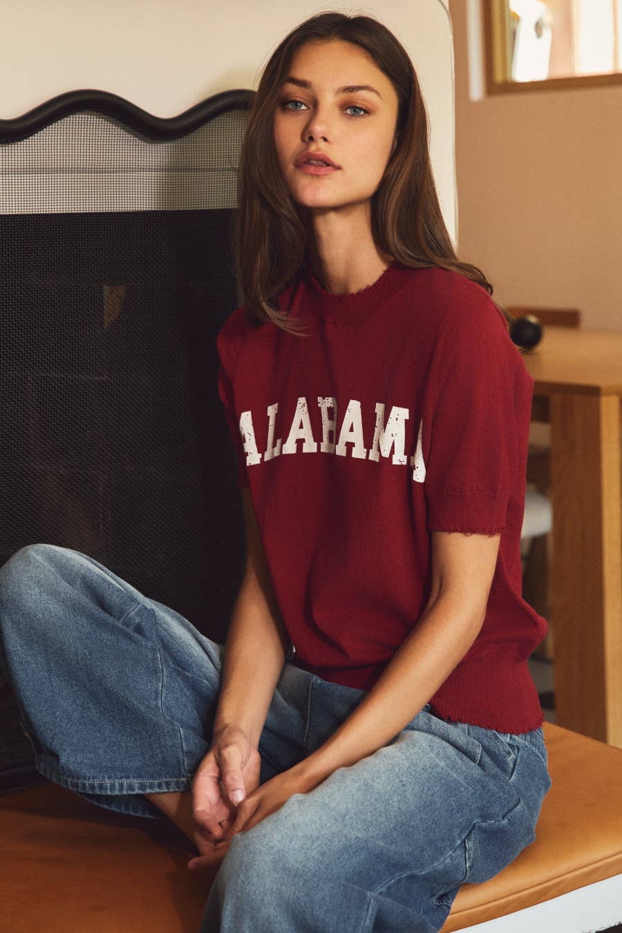 Short-sleeve Alabama Knit Top