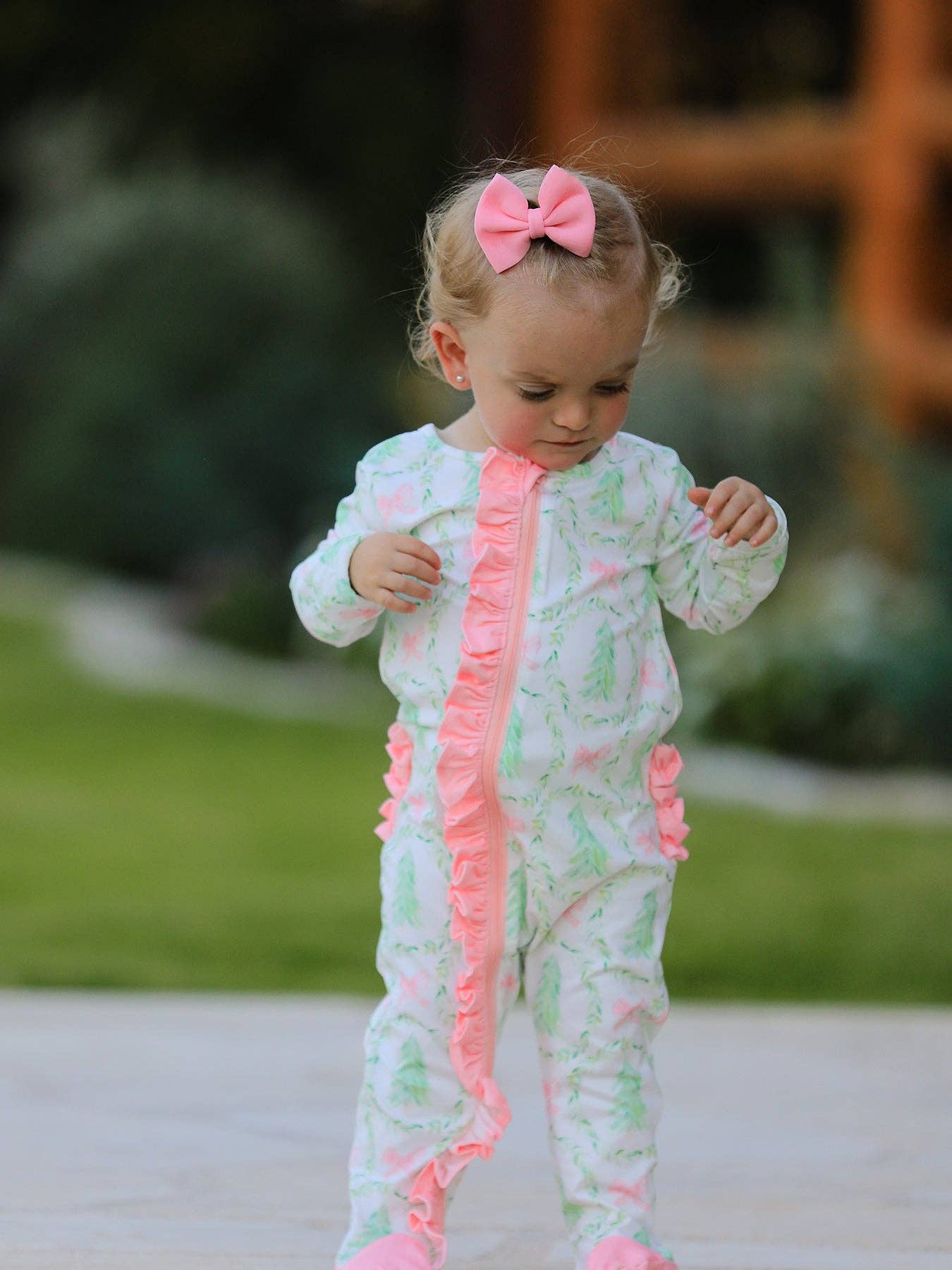 Christmas Tree Zip Romper