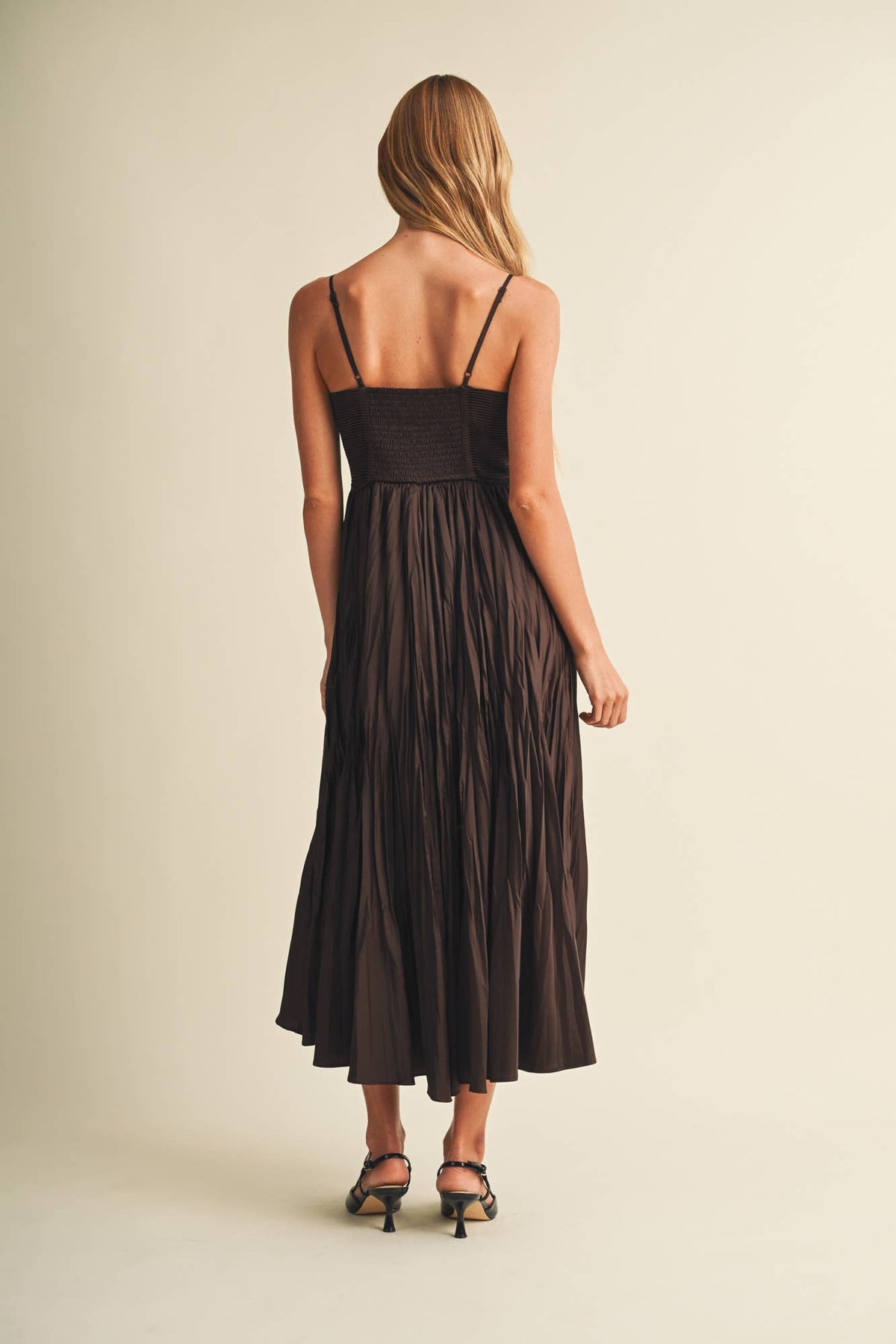 Smocked Back Poplin Dress
