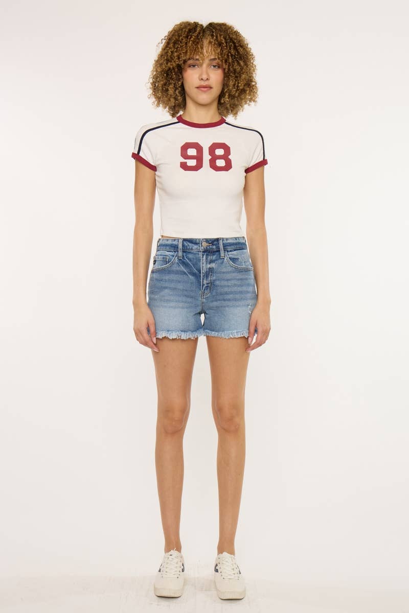 HIGH RISE MOM SHORTS