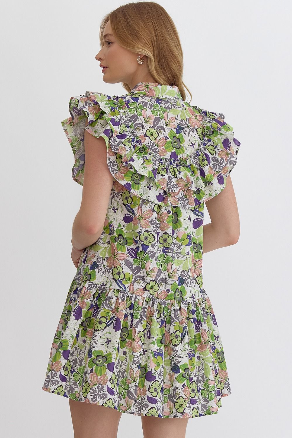 Collared Floral Dress