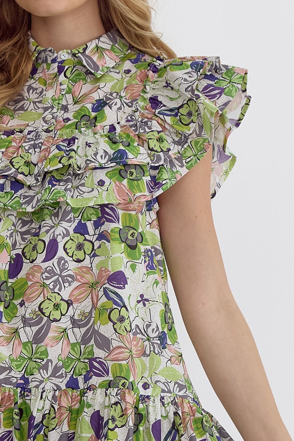 Collared Floral Dress