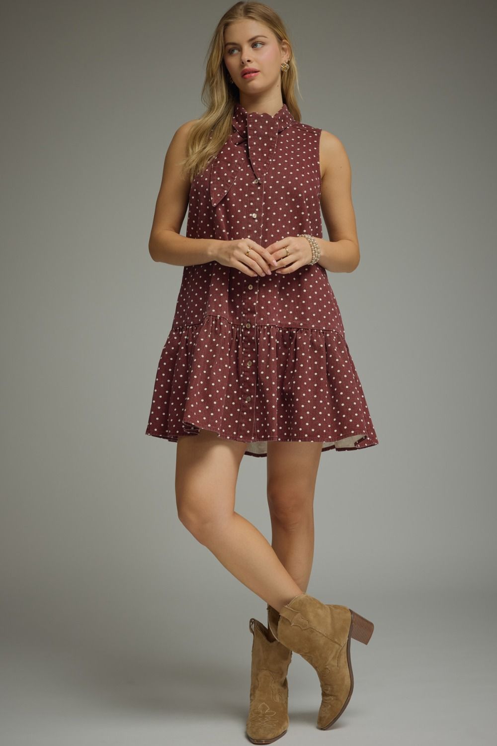 Polka Dot Button Dress