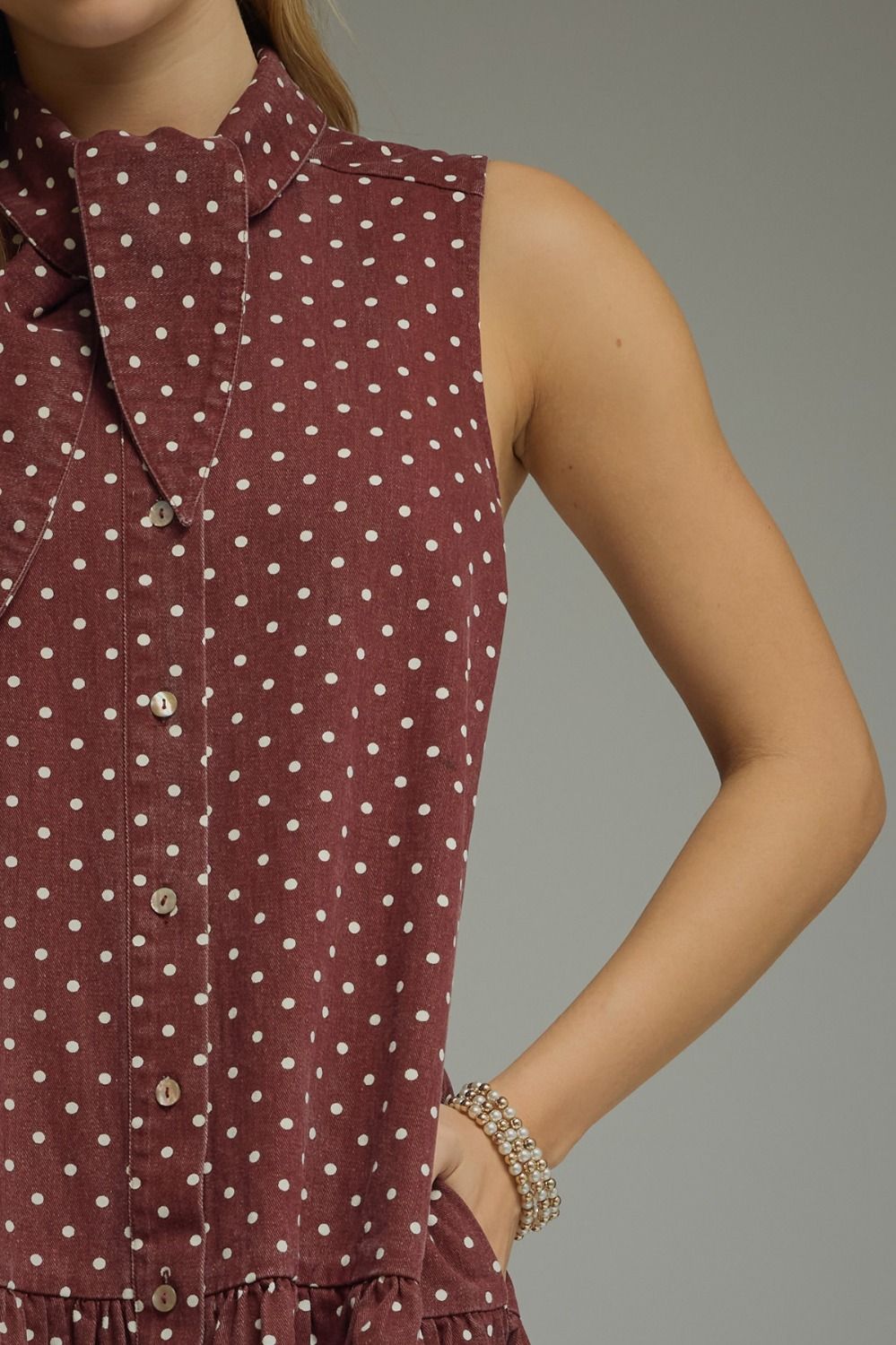 Polka Dot Button Dress
