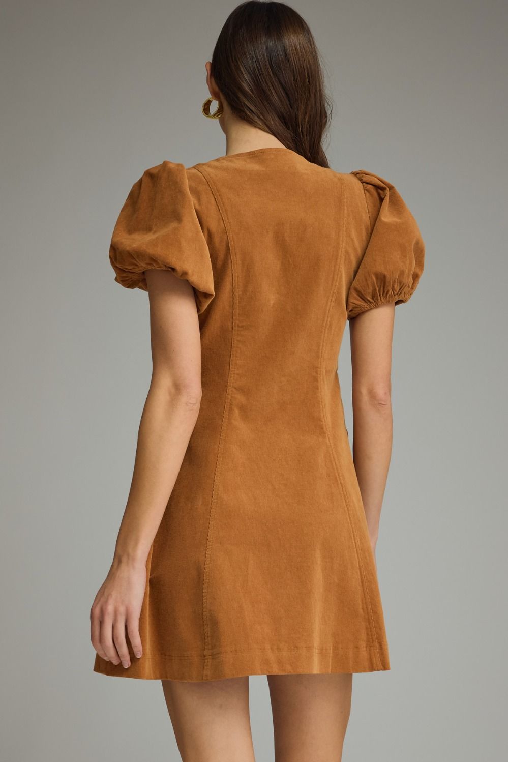 Puff Sleeve Zip Dress