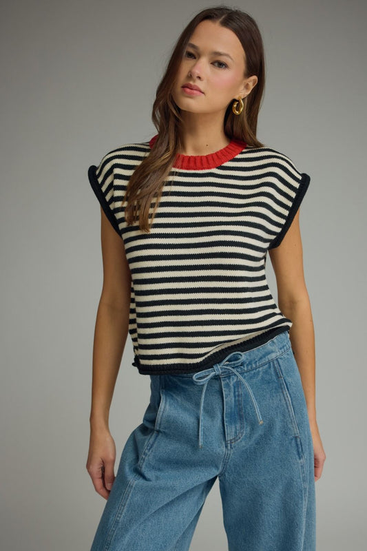 Stripe Round Neck Sweater