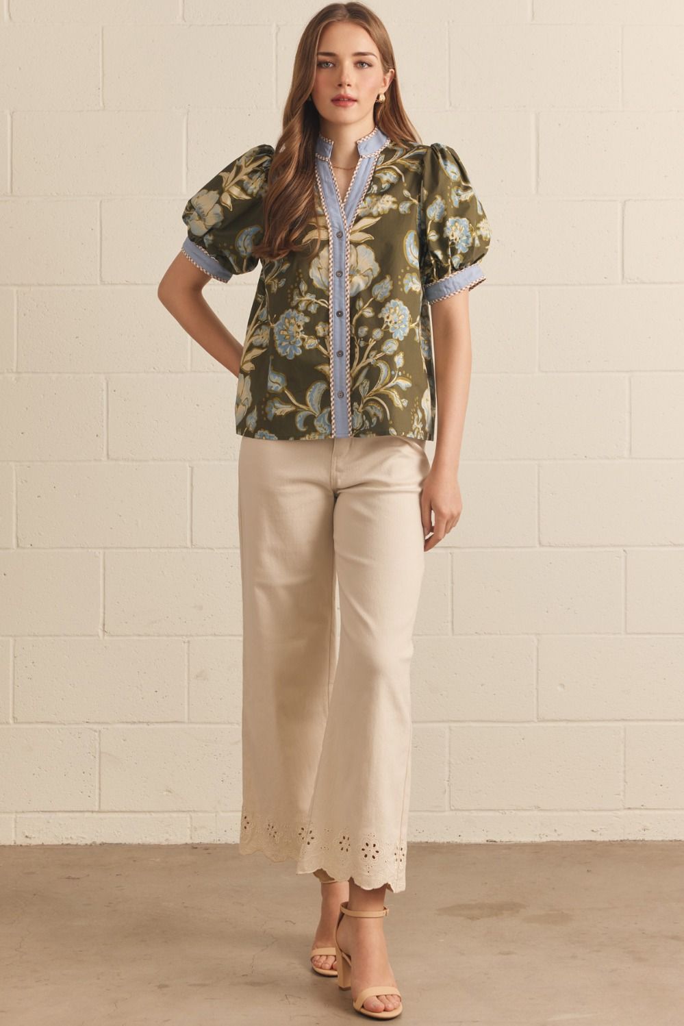Puff Sleeve Floral Top