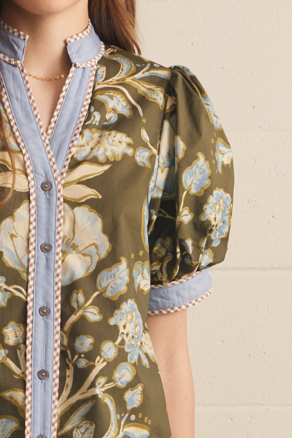 Puff Sleeve Floral Top